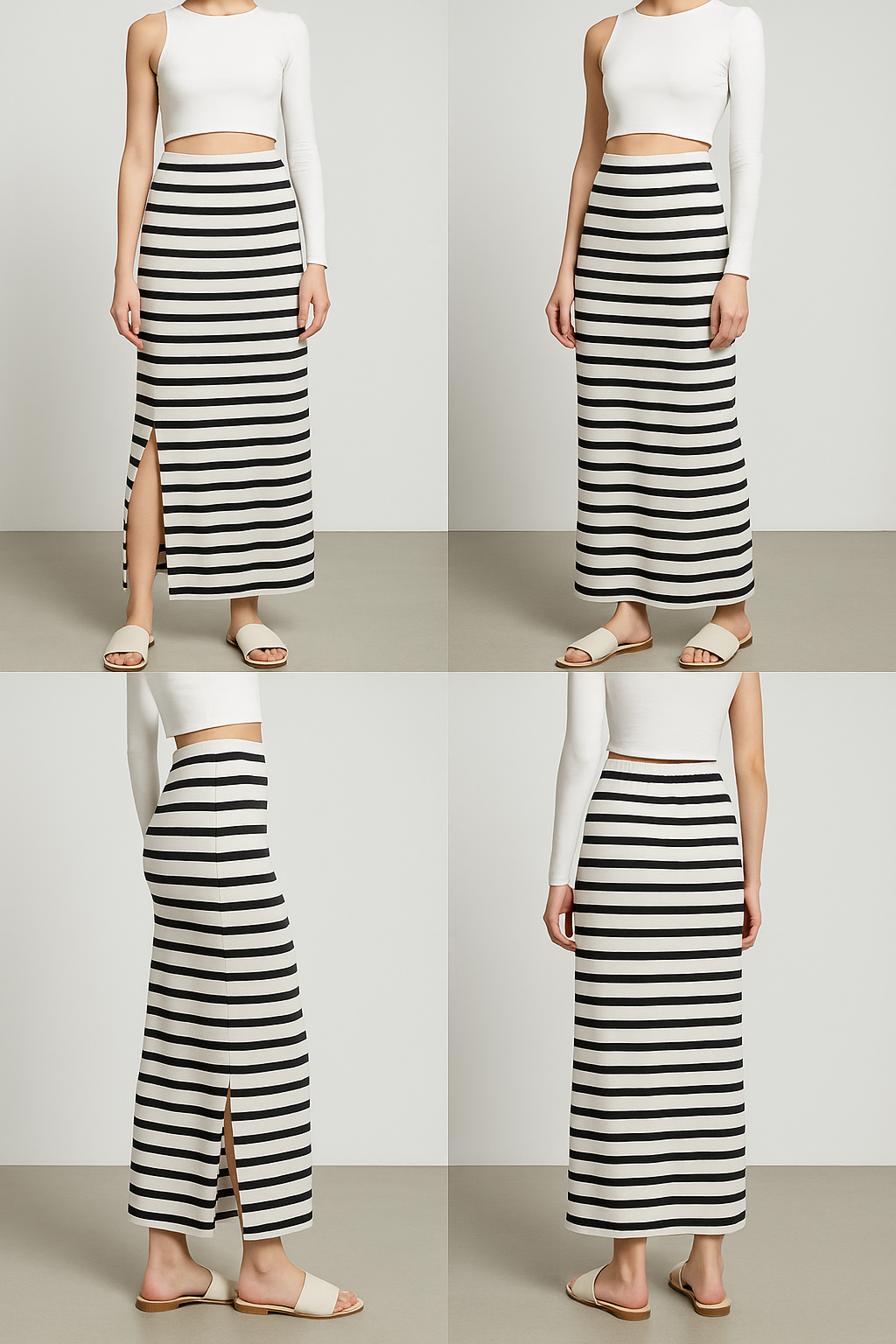 Breeze & Blend Long Slit Skirt