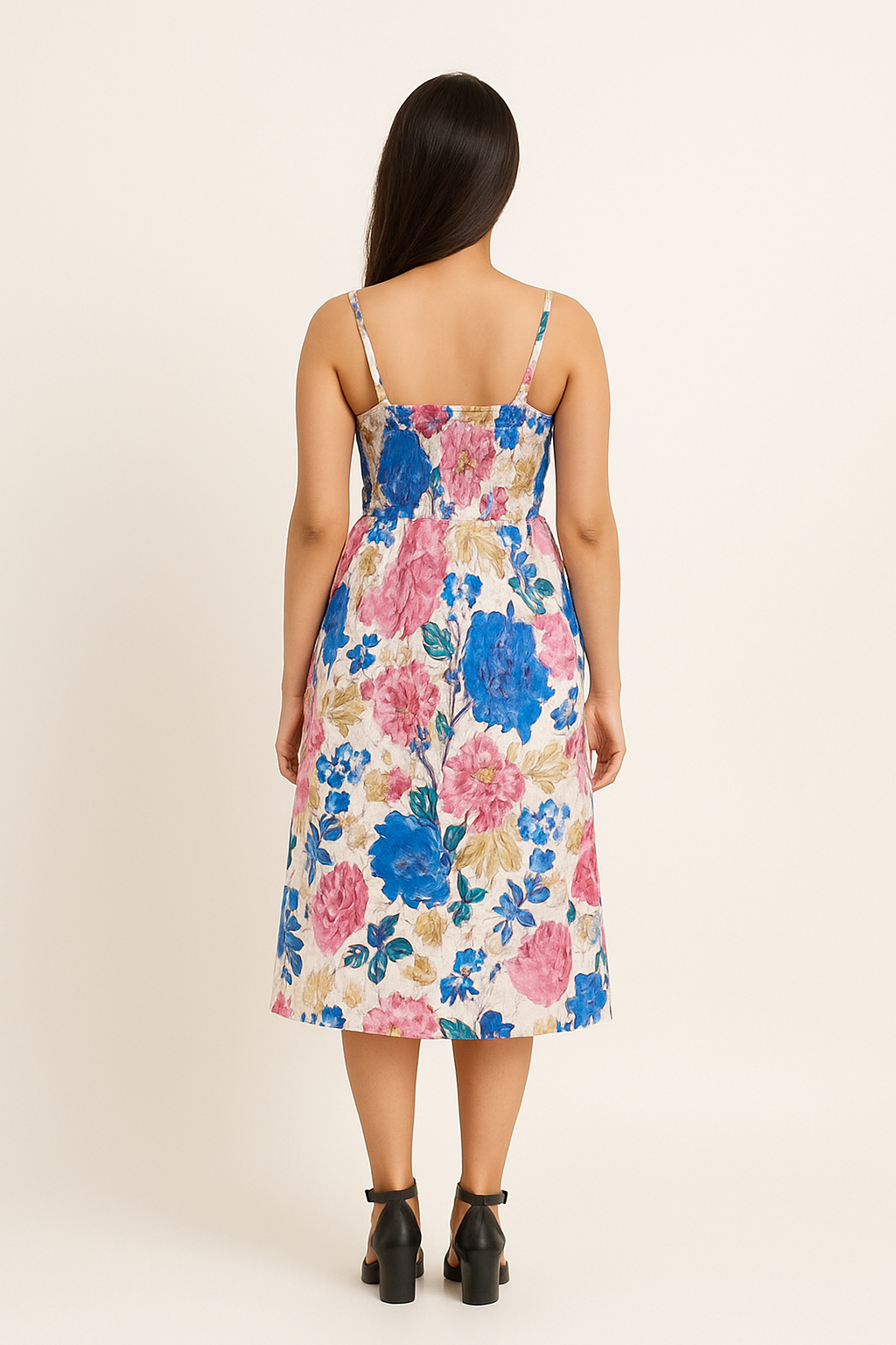 A-line multicolor women dress