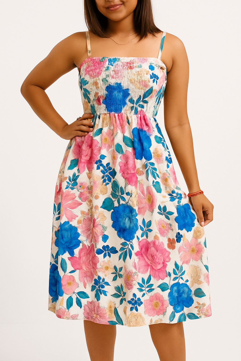 A-line multicolor women dress