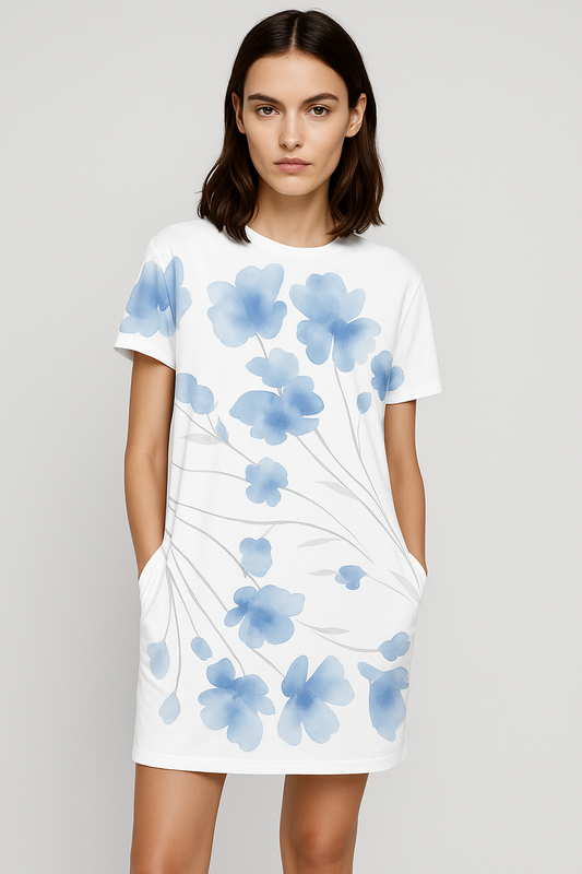 Floral Water Blues Dress